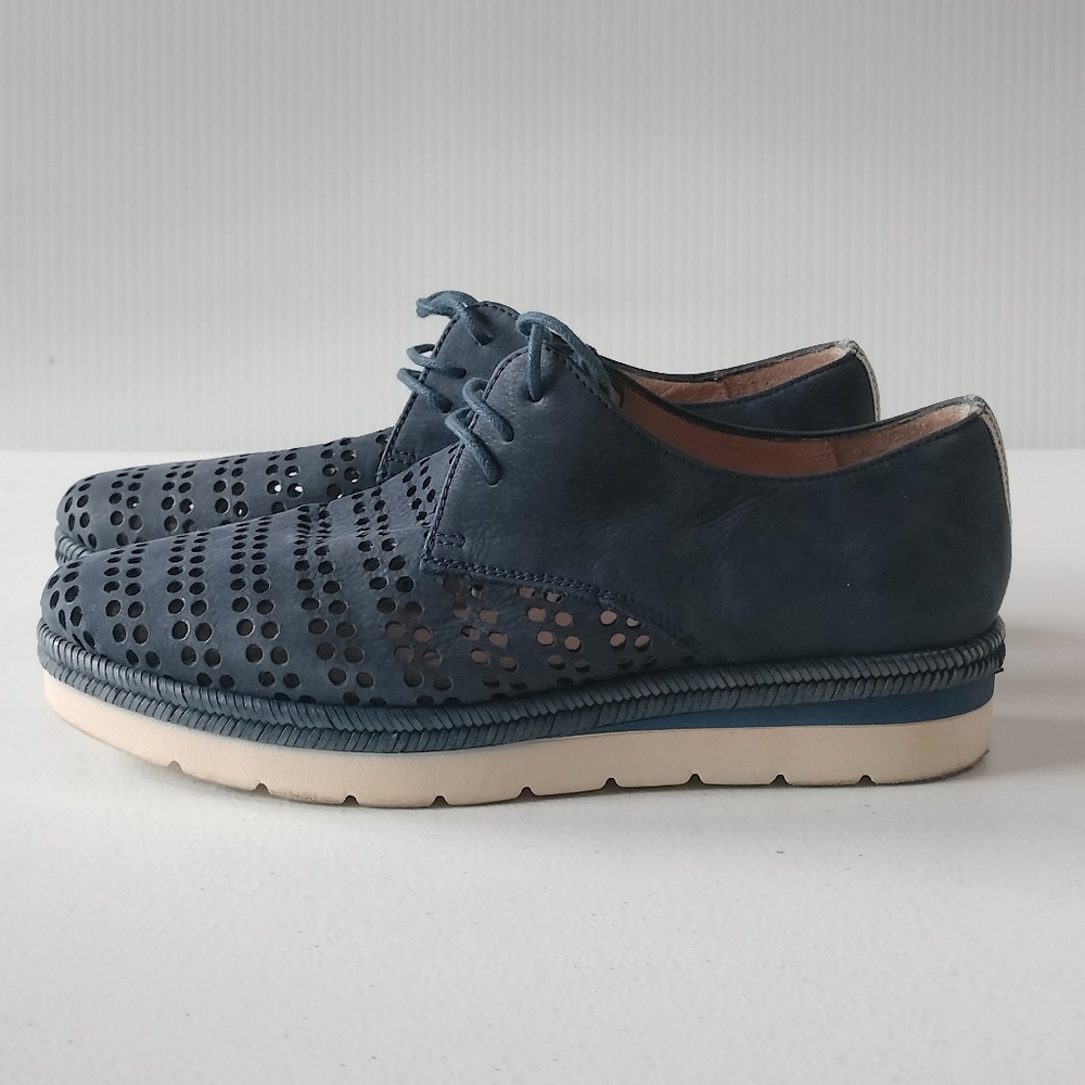 Hispanitas Laken womens navy leather shoes Oxfords Sneakers Preppy Office Boho